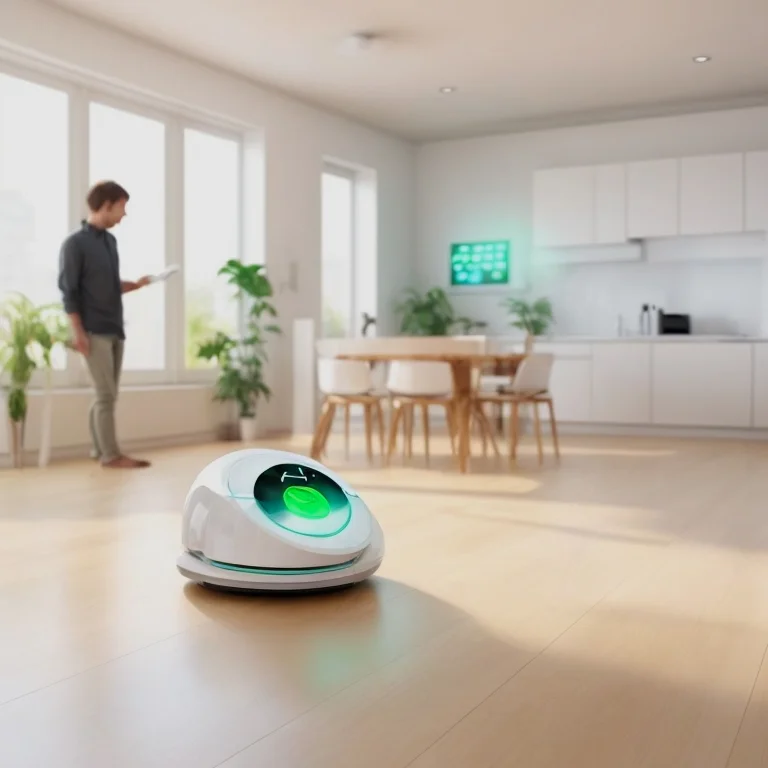 AI household assistant robot in modern Swiss home